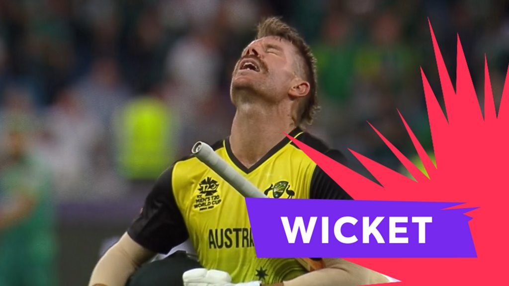 T20 World Cup: Pakistan v Australia: Warner falls for 49, but replays show he should have reviewed