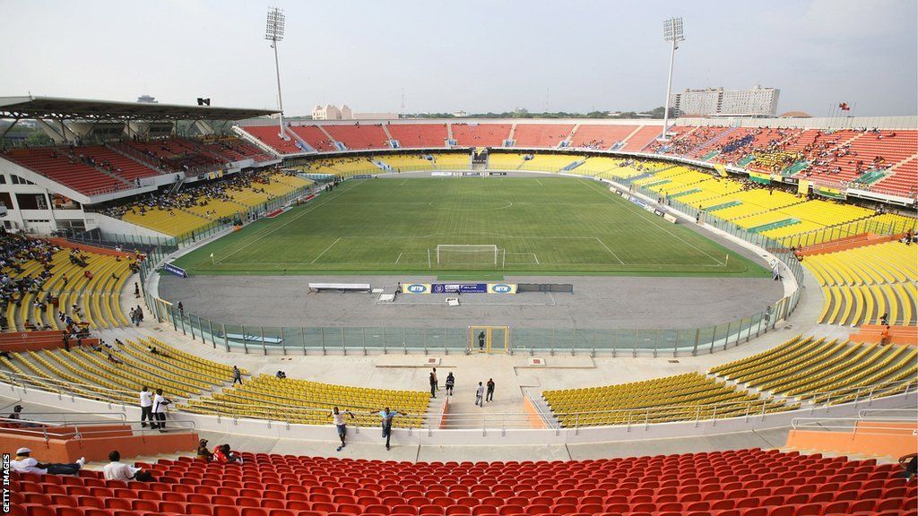 Internal view of the Accra Sports Stadium