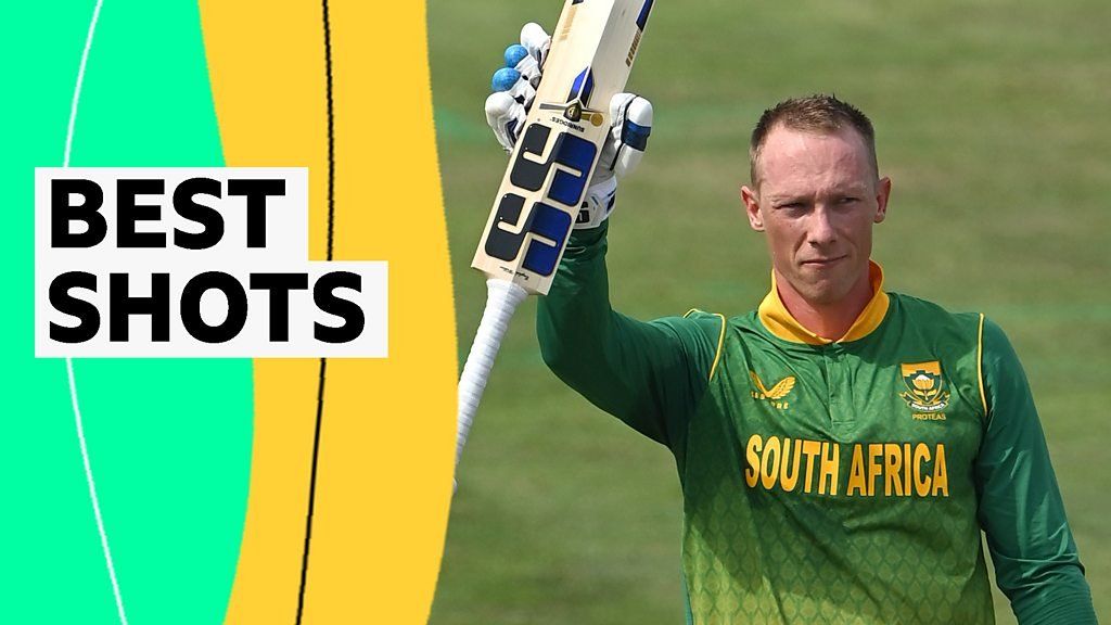 England v South Africa, first ODI: Van der Dussen hits 90-ball century – best shots