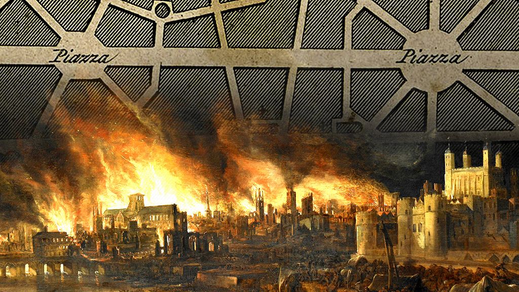 Wren's plan for London 1666/Great Fire of London 1666