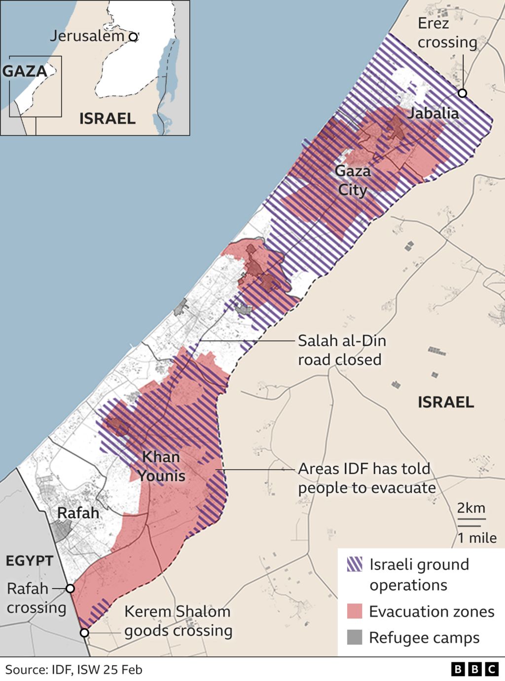 UN aid convoy uses new land route from Israel to reach north Gaza - BBC ...