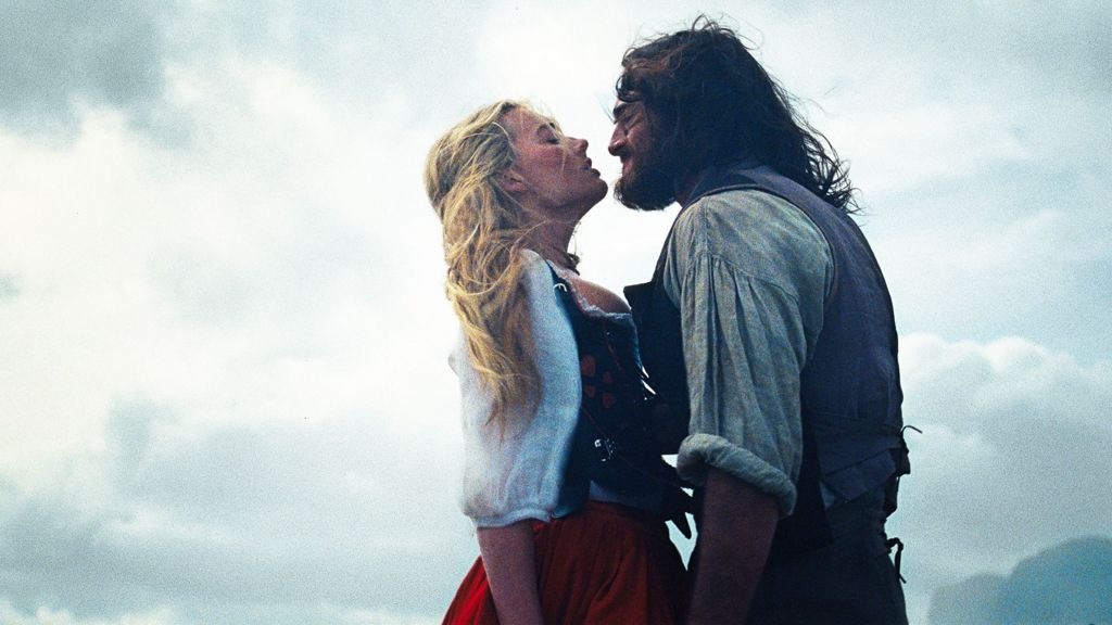 Robbie as Cathy and Elordi as Heathcliff on the Yorkshire Moors