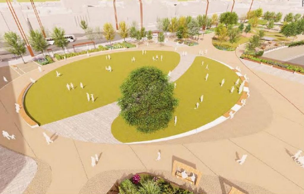 What a grassed area may look like under the plans