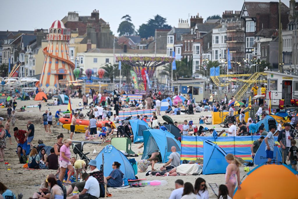 Weymouth beach was packed with tourists