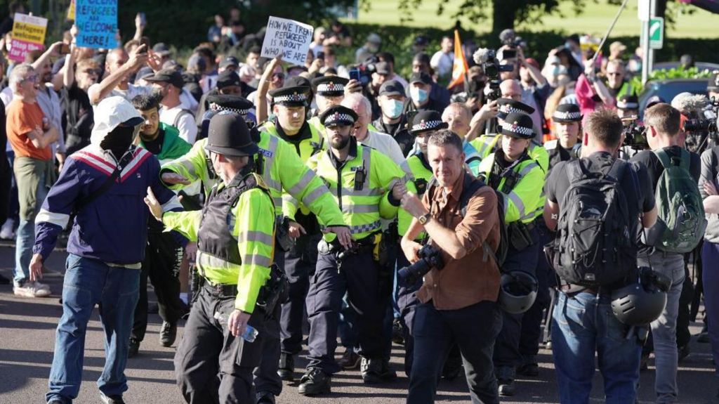 Anti-racism protest in Crawley 