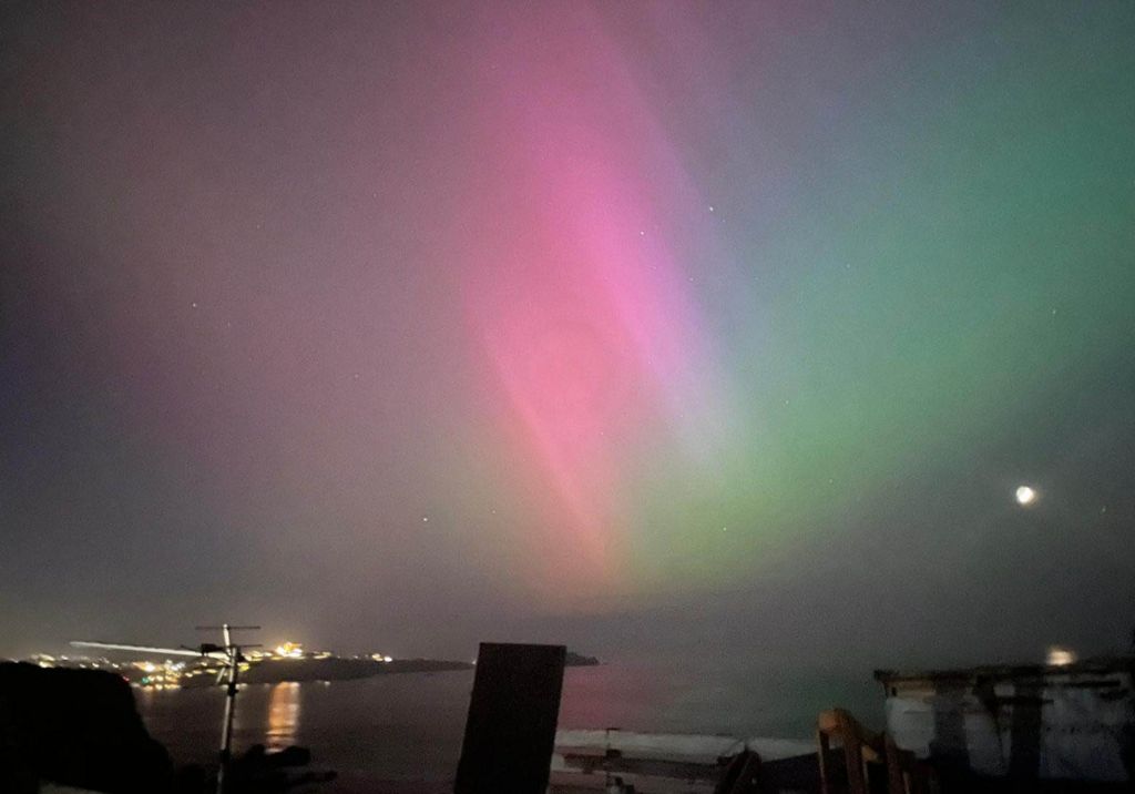 Northern lights in Newquay