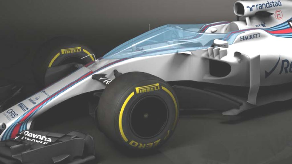 An image of what F1 cockpit protection would look like on a Williams car