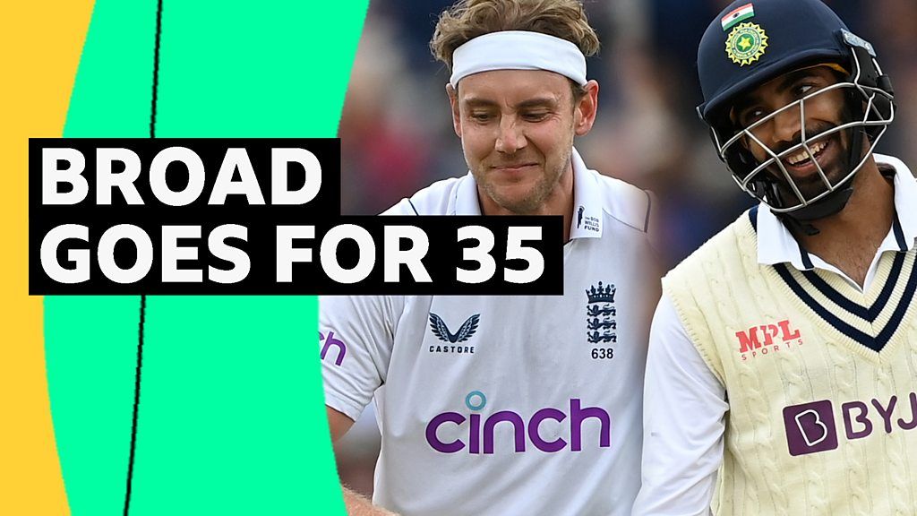 England v India: Stuart Broad and Jasprit Bumrah involved in record-breaking over at Edgbaston
