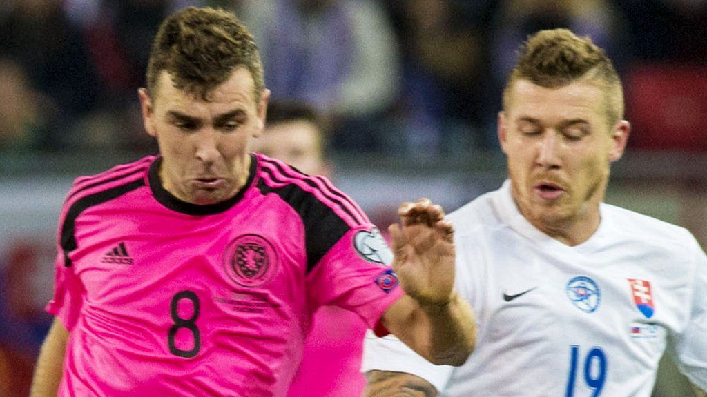 Scotland's James McArthur in action against Slovakia