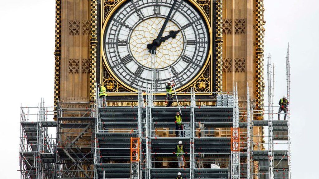 Construction work on Big Ben