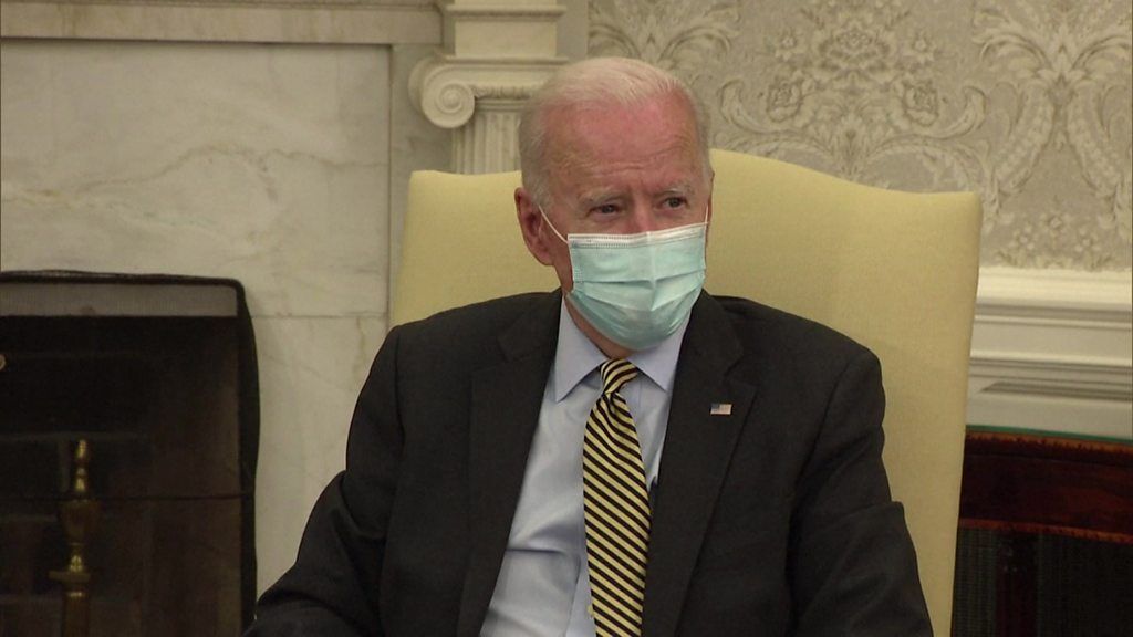 US President Joe Biden in the Oval Office
