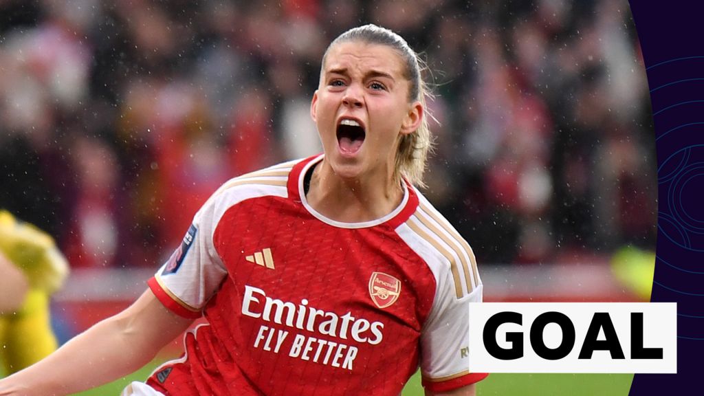 Arsenal v Chelsea: Watch Alessia Russo scores Gunners' third at Emirates in WSL