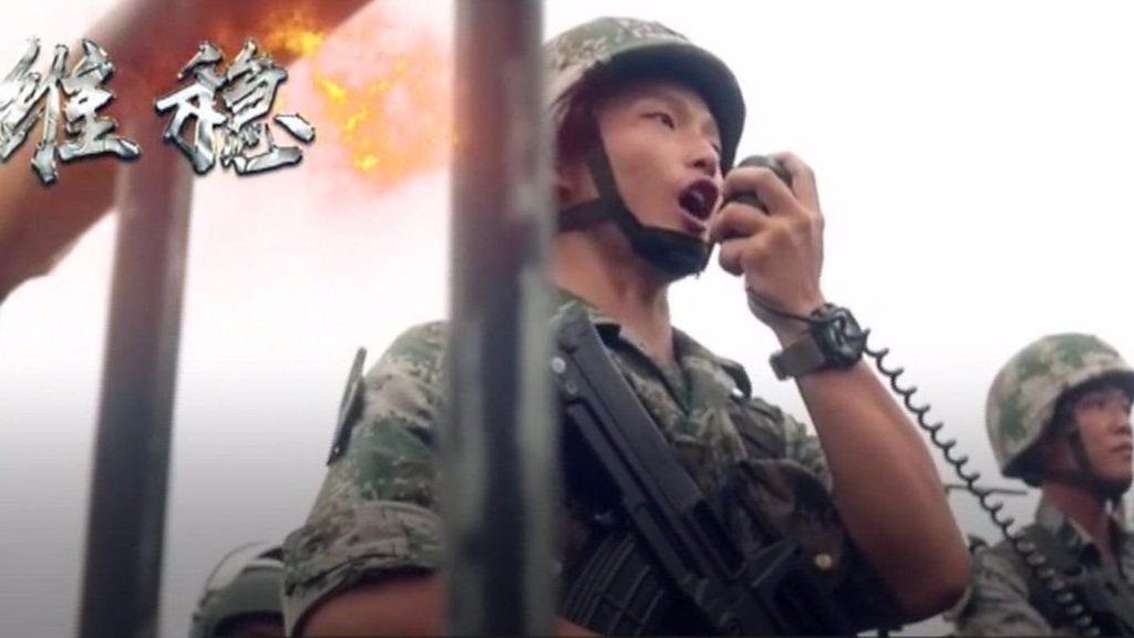 Screen grab from China army video
