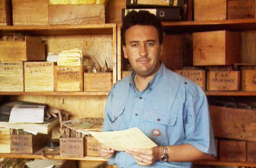 Fergal Keane reporting from Rwanda in 1994