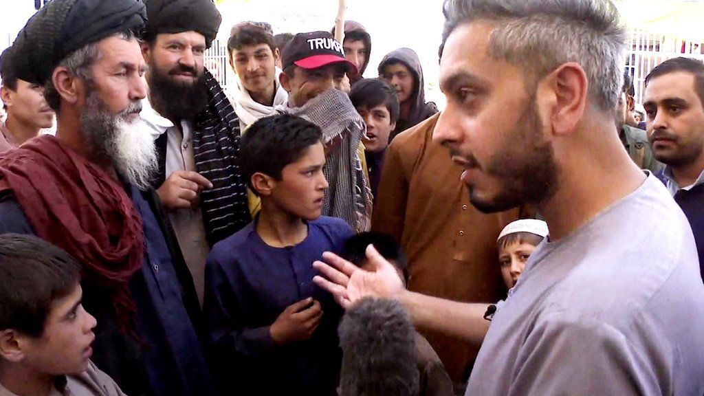 BBC's Secunder Kermanu speaks to Afghan villagers