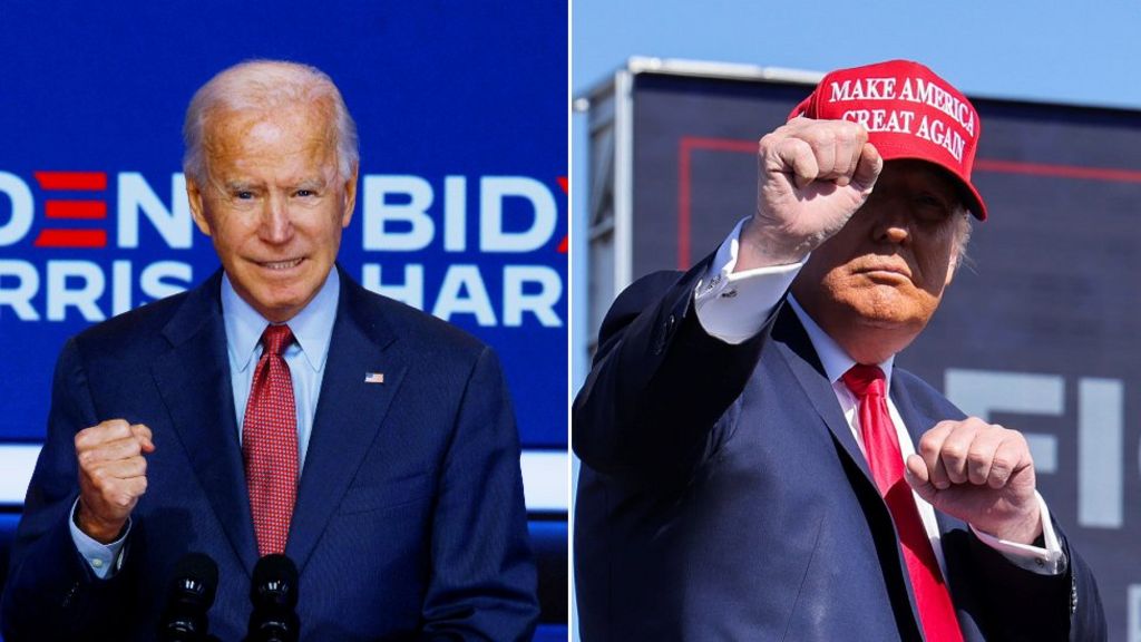 US Election 2020: Trump slams lockdowns, Biden accuses him of insulting  victims - BBC News