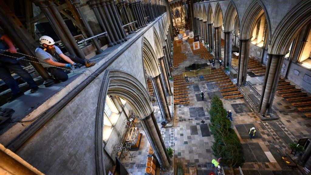 Salisbury Cathedral's 32ft tree