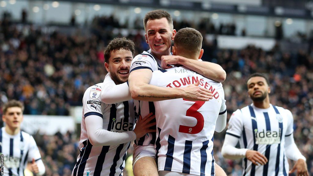 Jed Wallace of West Bromwich Albion celebrates
