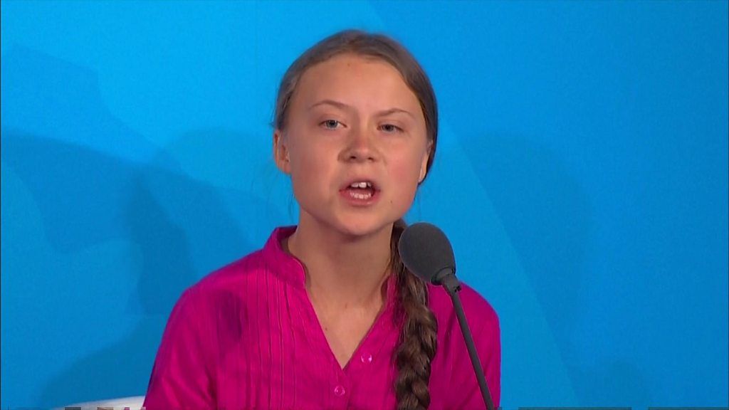 Greta Thunberg speaks at UN climate action summit