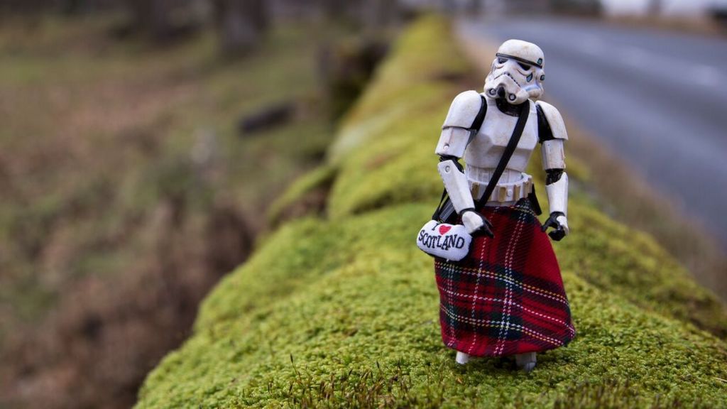 Darryll Jones photograph of Star Wars stormtrooper in Cairngorms