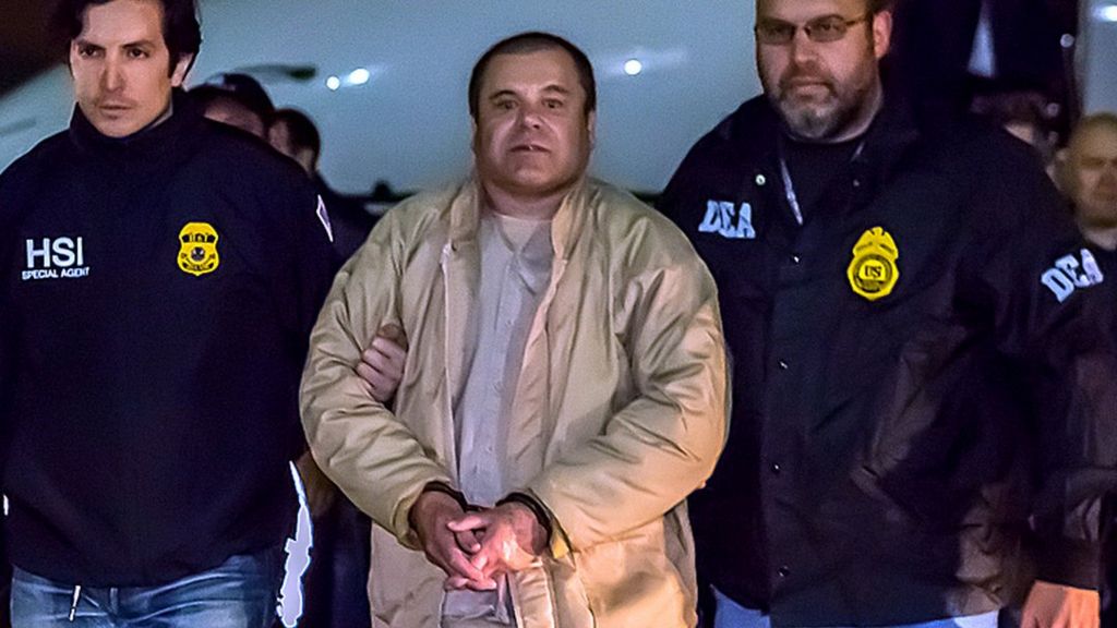 Joaquin Guzman Loera, known as El Chapo, arrives in New York following his extradition from Mexico. 19 Jan 2017