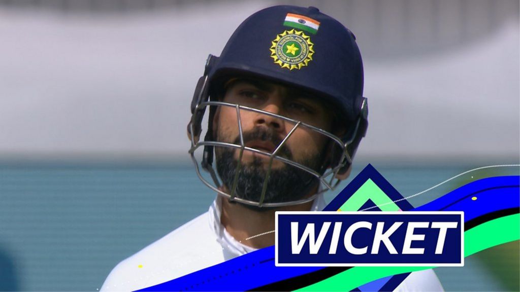 England v India: Virat Kohli out for 44 edging Moeen Ali to slip