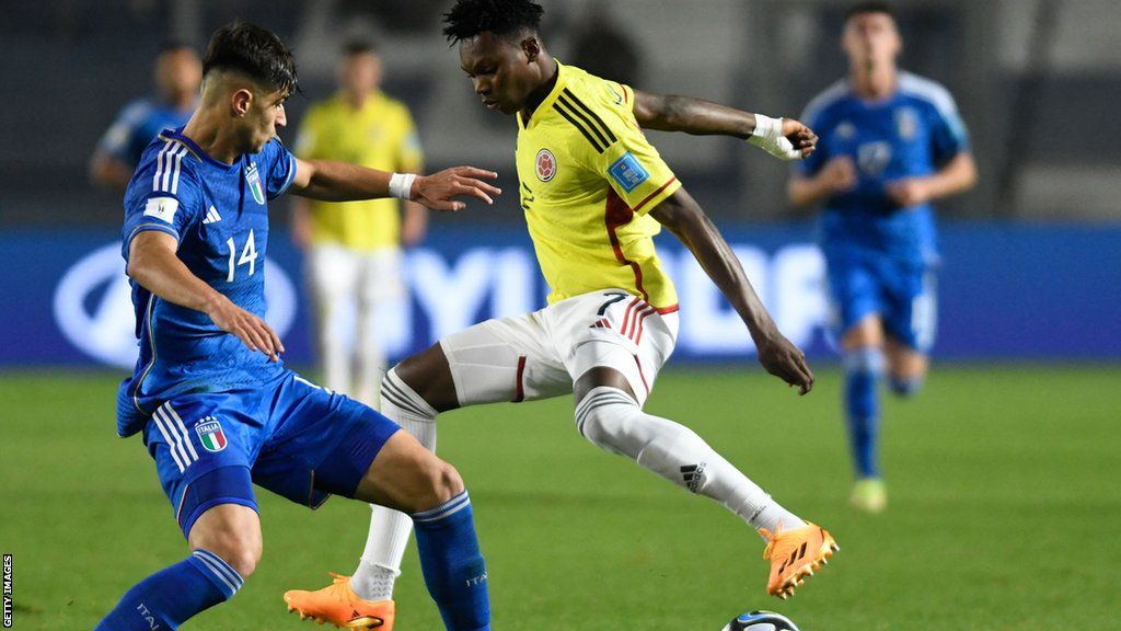 Jorge Cabezas Hurtado playing for Colombia Under-20s