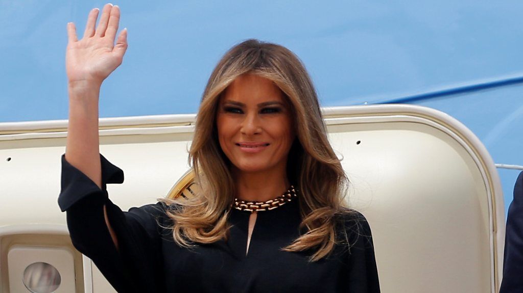 The First Lady is accompanying President Trump to Saudi Arabia during his first foreign tour.