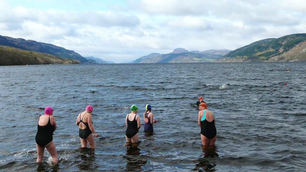 Swimmers in Loch Ness