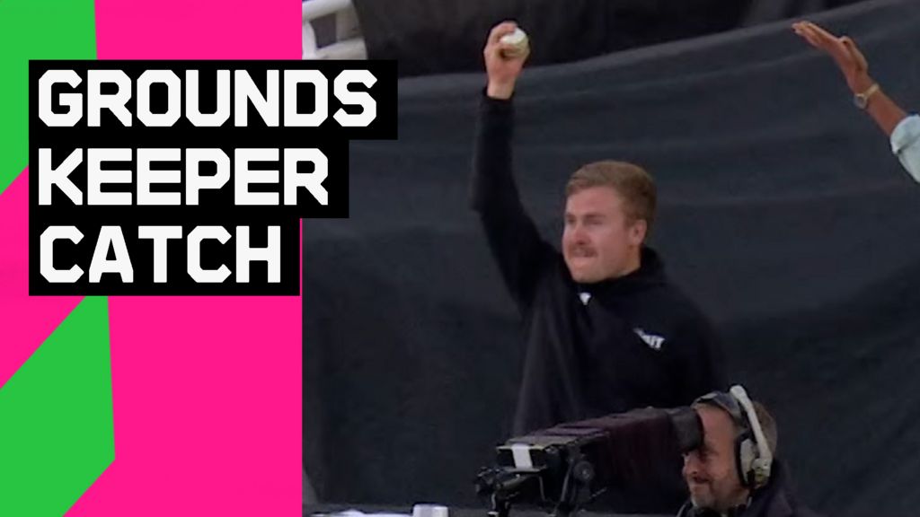 Watch: Groundskeeper catches huge Curran six