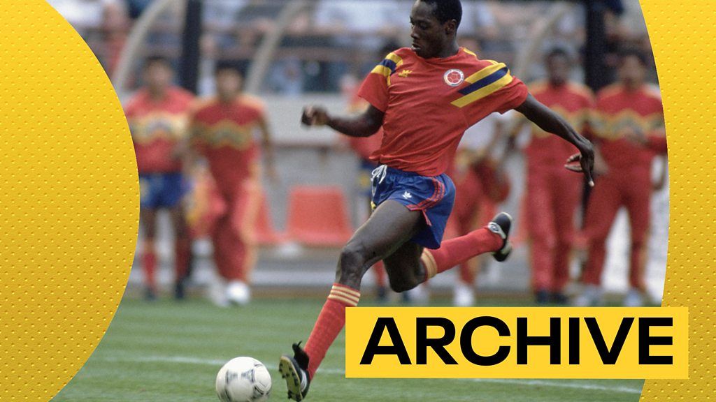 World Cup archive: Freddy Rincon scores for Colombia against West Germany in 1990