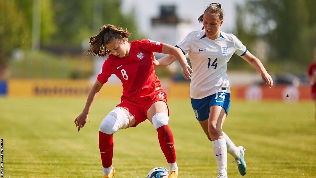 Holly Deering (right) played two games for England in the U17 European Championships in Estonia