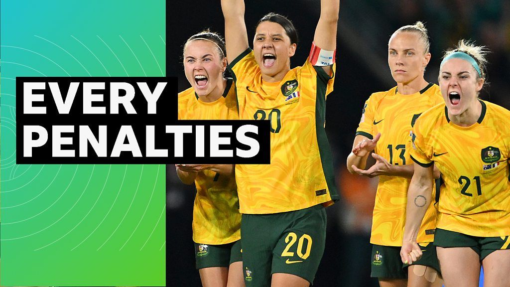 Watch the full penalty shootout as Australia beat France