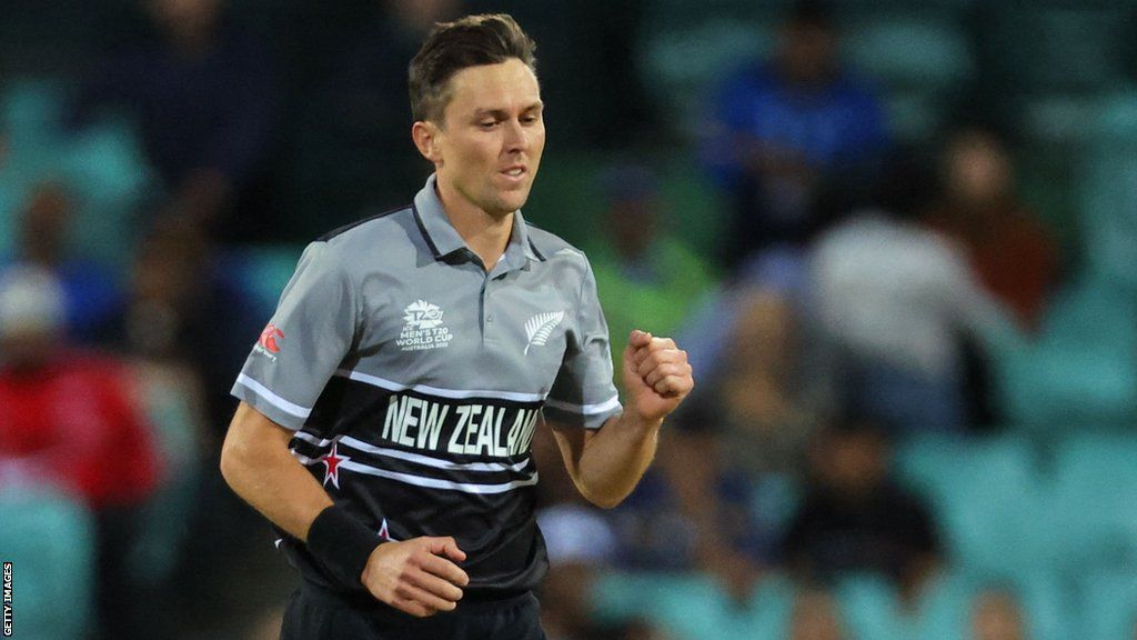 New Zealand's Trent Boult celebrates a wicket