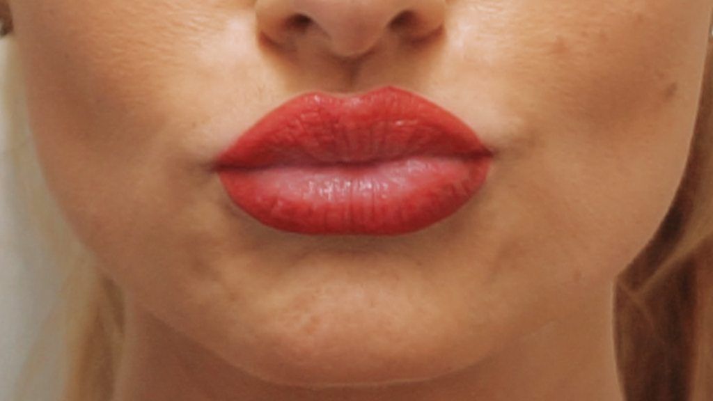 A pair of pouting lips
