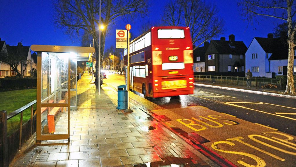 The bus stop in Eltham where Stephen Lawrence and Duwayne Brooks waited - photo from 2012