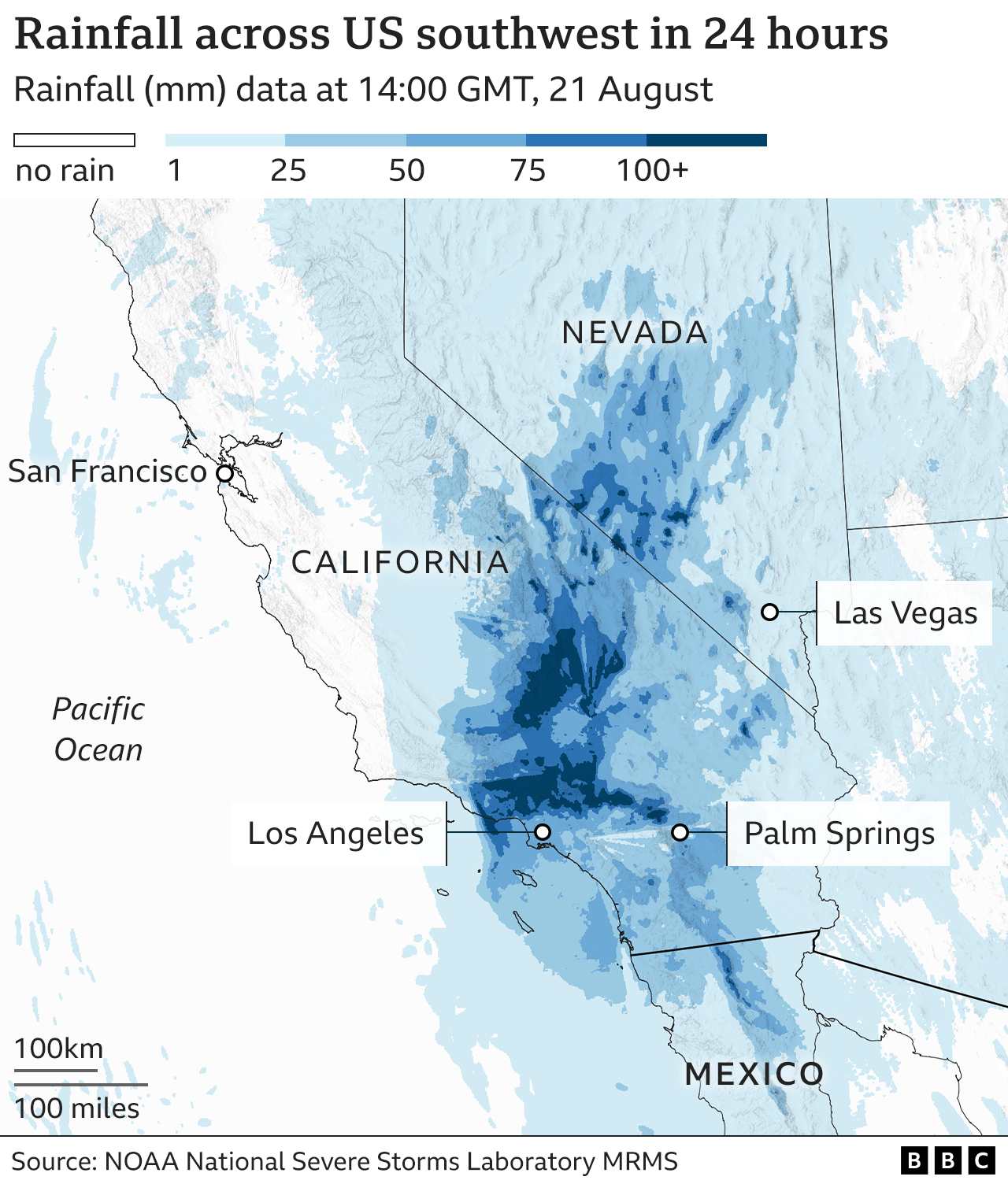 Storm Hilary Flooding cuts off Palm Springs in California BBC News