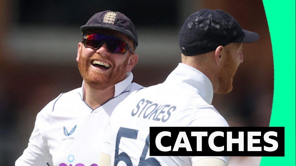 England v New Zealand: Jonny Bairstow takes three early catches at Lord's