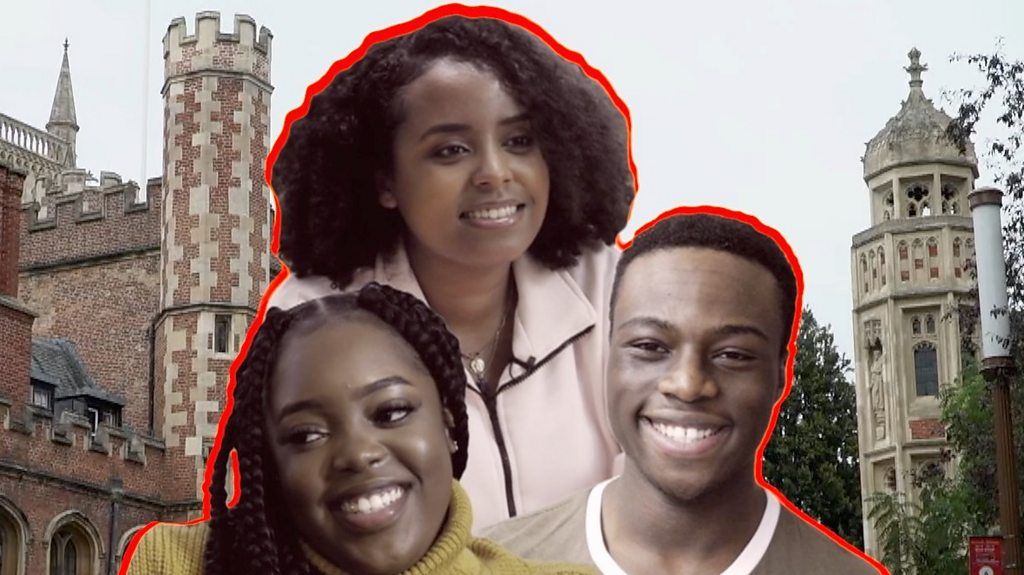 Montage of black students at Cambridge