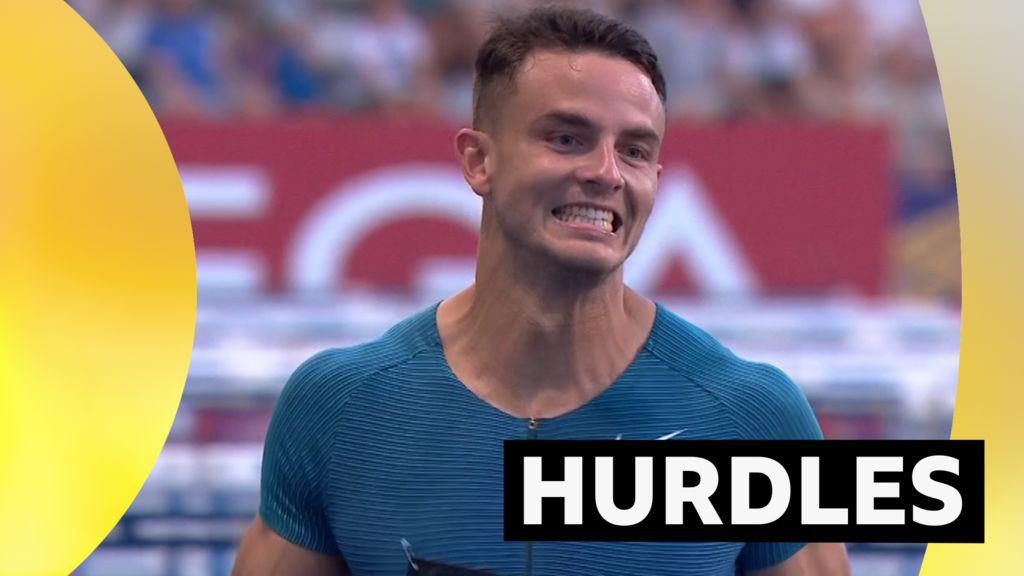 NFL wide receiver Devon Allen leaps to victory on the track with 110m hurdles win