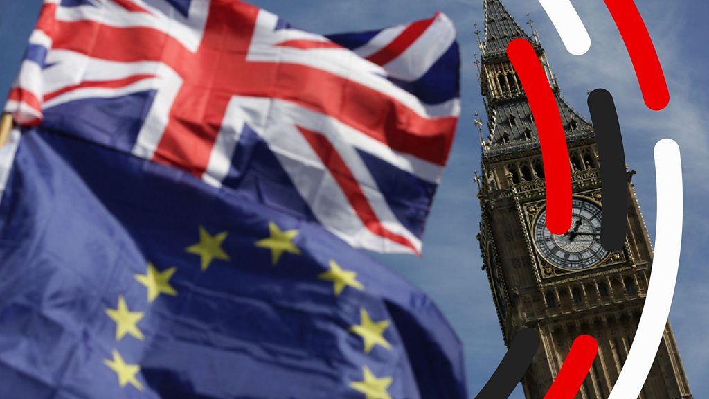 British and EU flags flying in front of Big Ben