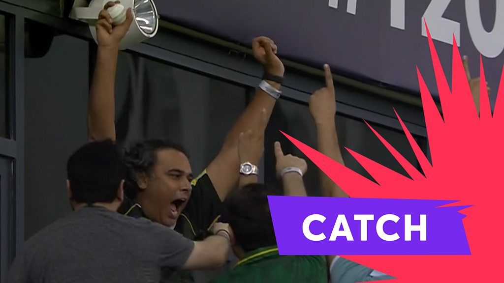 T20 World Cup - Pakistan v Afghanistan: Watch brilliant crowd catch from Fakhar Zaman six