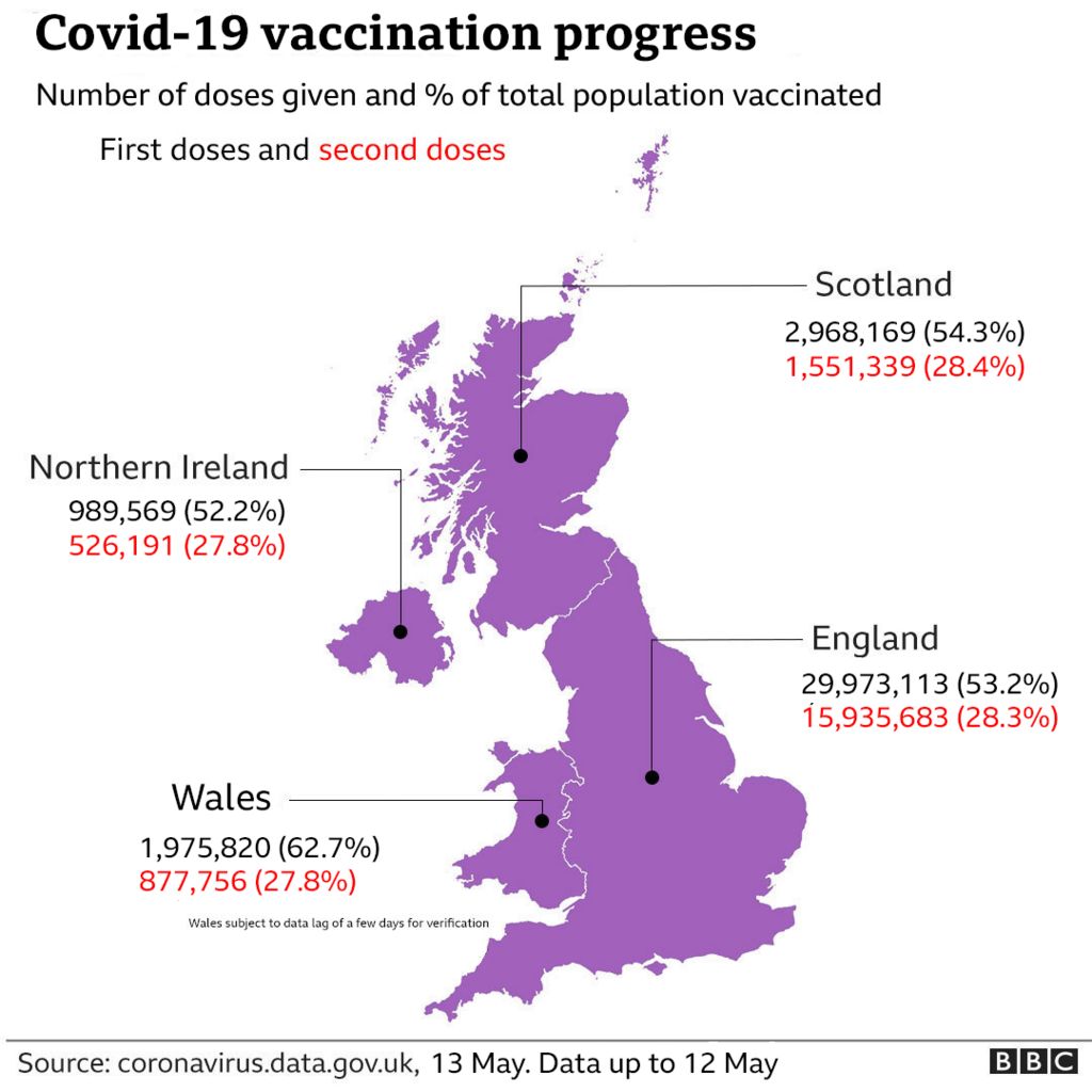 Carte des vaccins au Royaume-Uni