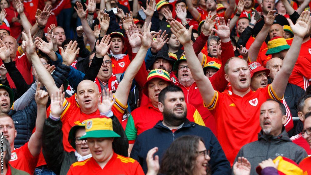 Wales fans v Ukraine, 2022