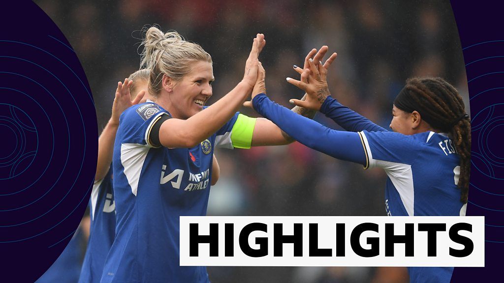 WSL highlights: Chelsea extend unbeaten start with 6-0 win