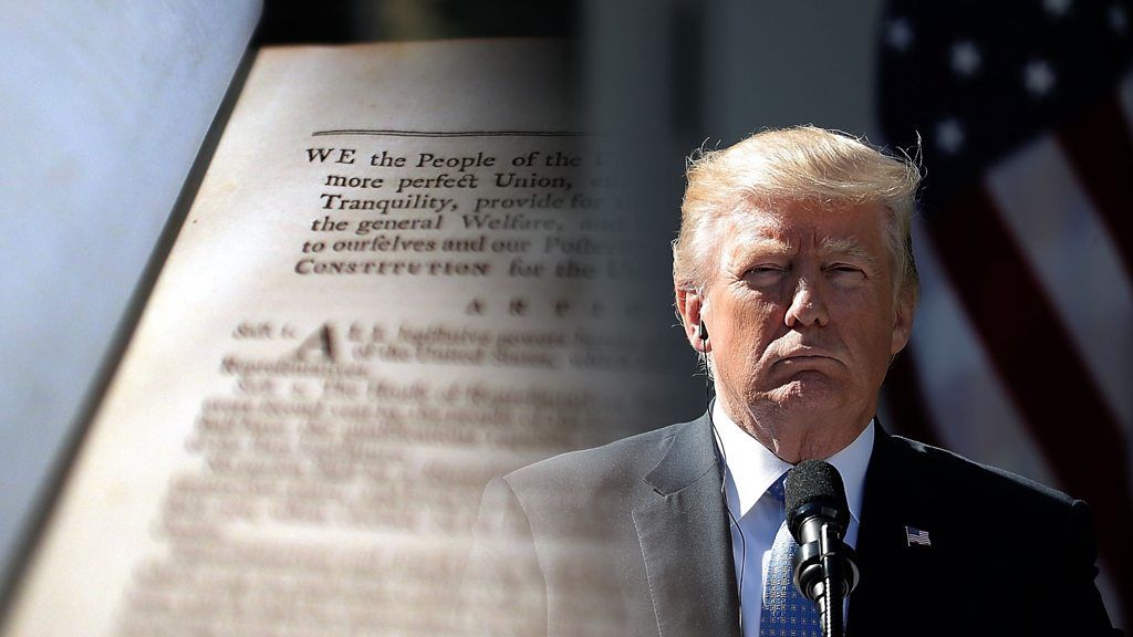 Overlap of President Trump and the Constitution