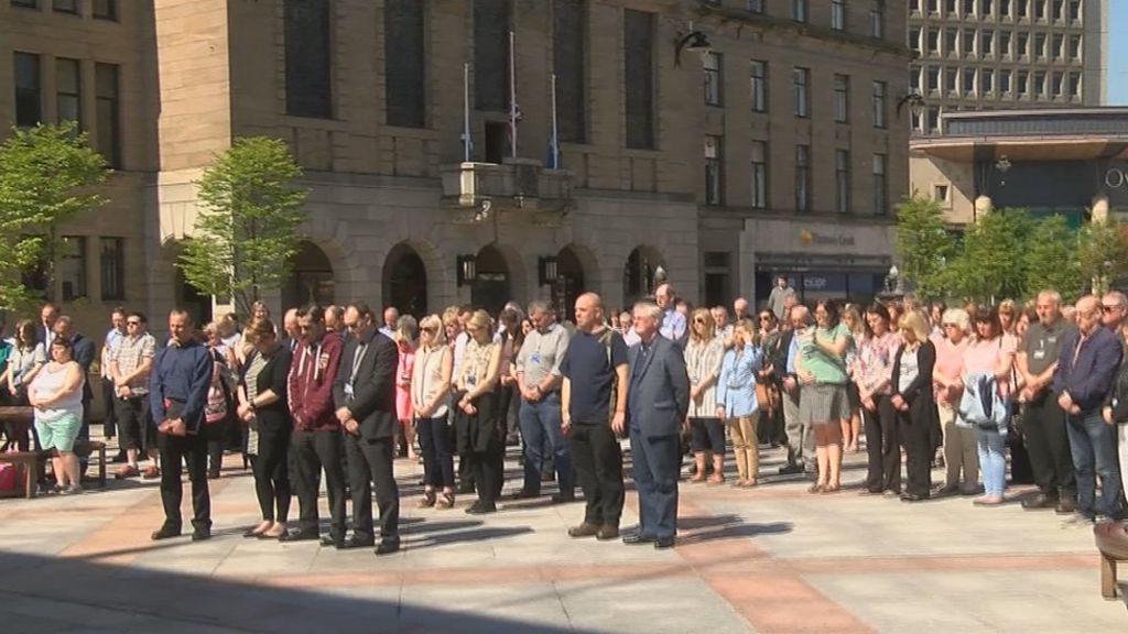 Manchester attack: Minute's silence held for victims