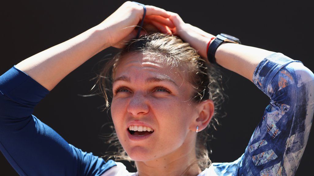 Simona Halep was injured in the Italian Open final