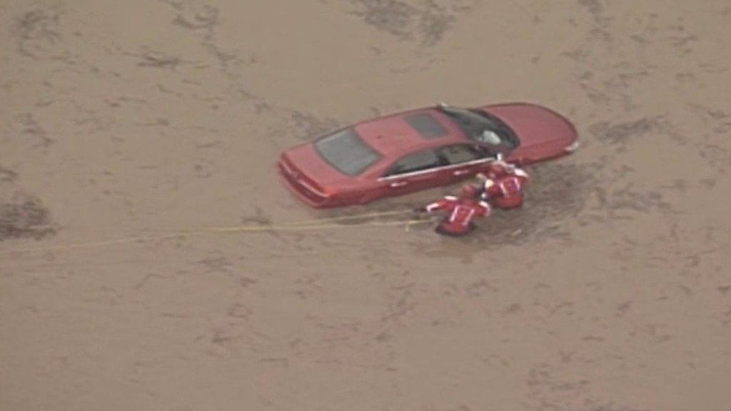 Flooded car