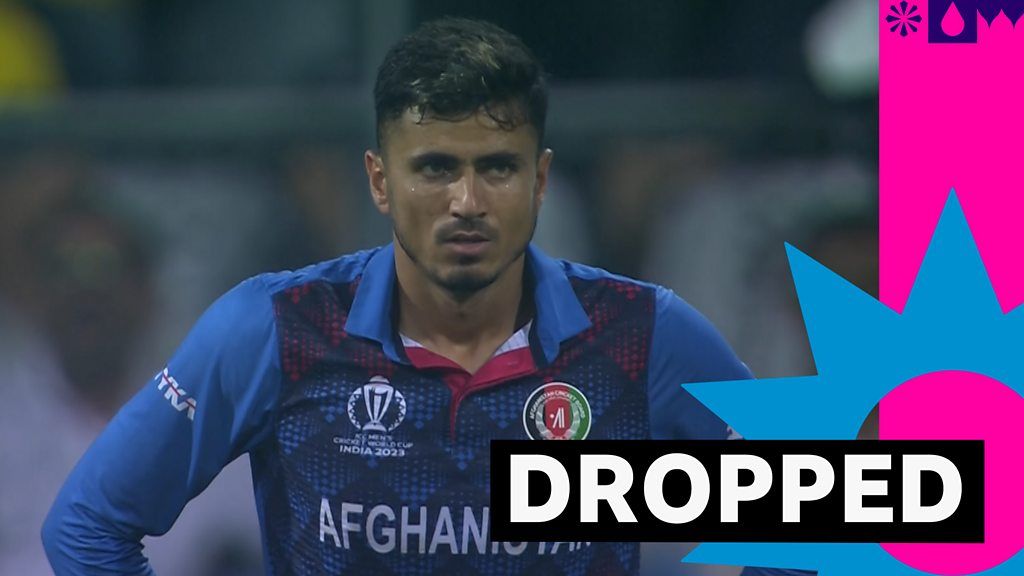 Watch the key moment Mujeeb dropped simple chance to dismiss Maxwell